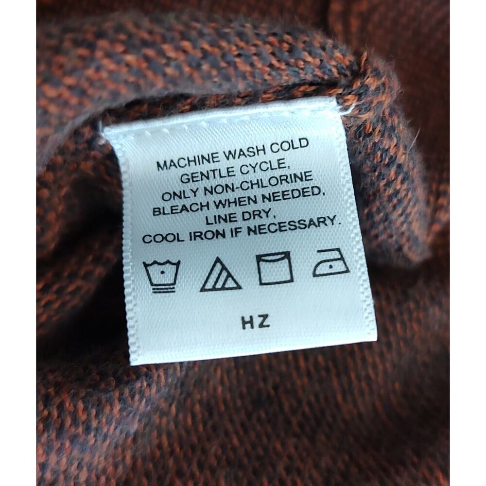 Alan Flusser 1/4 Zip Pullover Sweater Textured Knit Brown XL - Picture 6 of 7